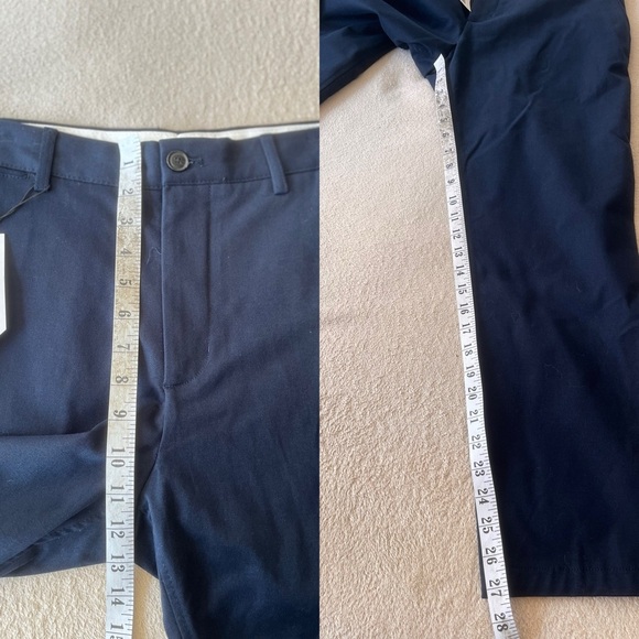 NWT Zara Slim Stretch Chino Pants 32 Navy Blue - Picture 10 of 11